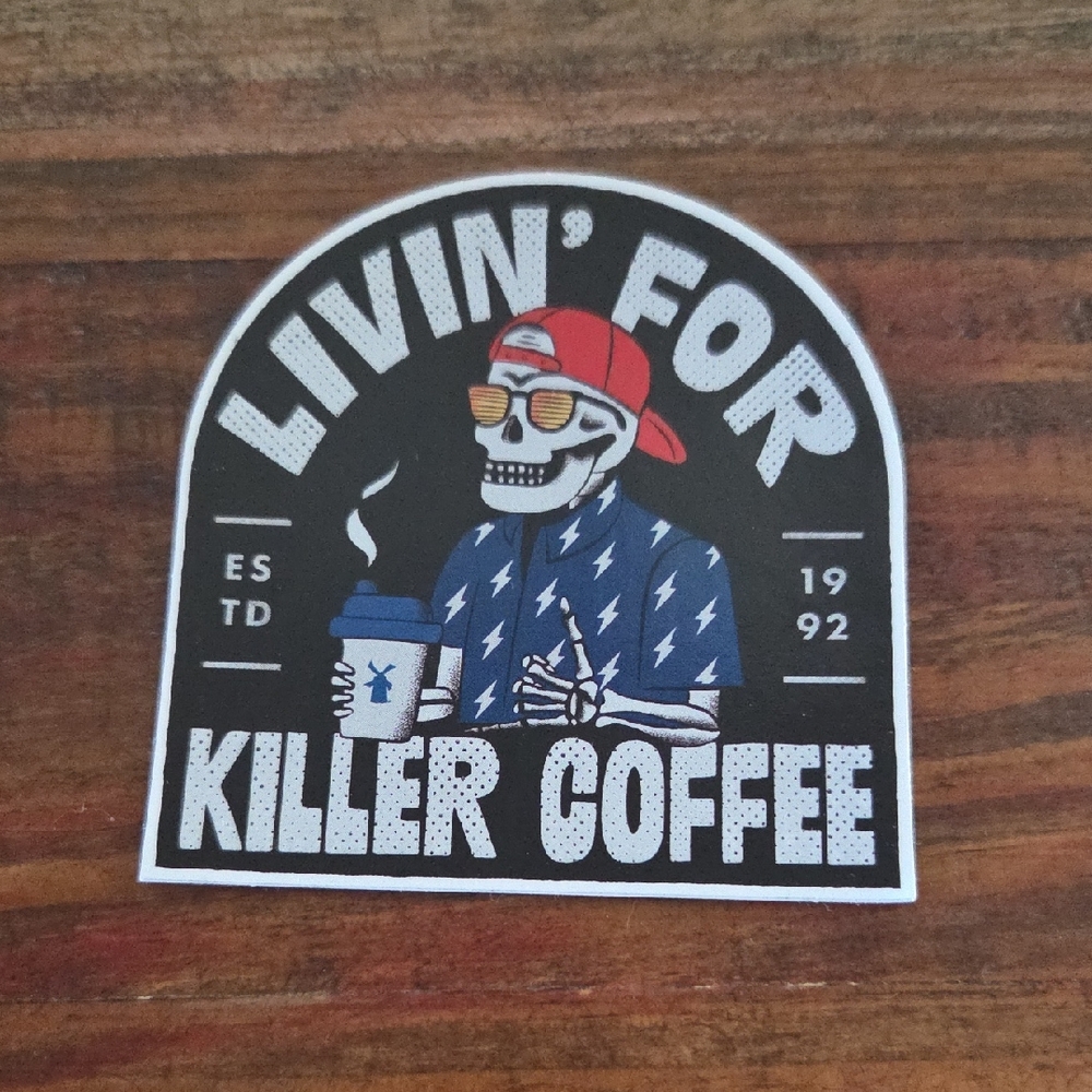 Dutch Bros Black and Red Sticker Killer Coffee